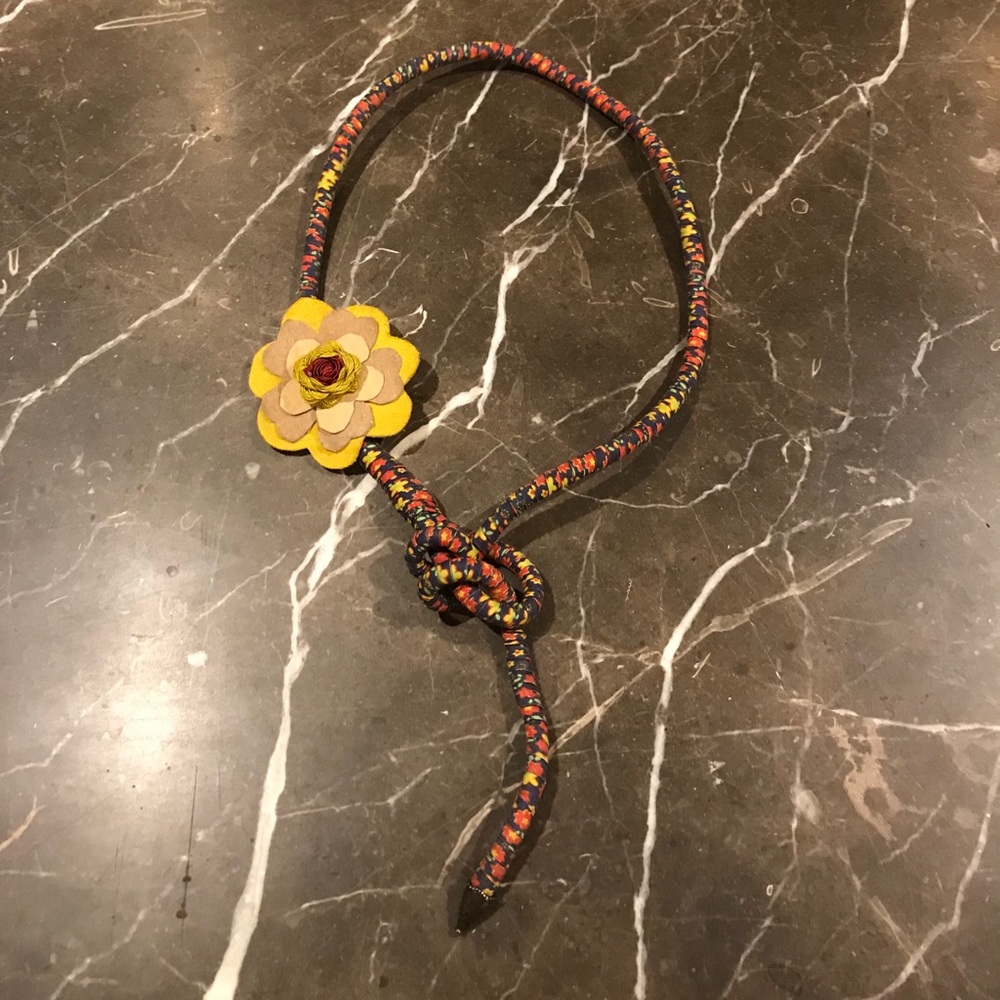 2 for $17 Handmade fabric and leather necklace